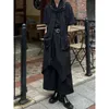 Hebilla casera vintage para hombres y mujeres japoneses en capas estilo Yamamoto Yohji diseño irregular sentido de culottes falda suelta X82c #