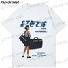 Erkek Tişörtler 2023 Tshirt Strtwear Erkekler Harajuku Japon Kız Poster Grafik T-Shirts Kısa Slve Sıradan Hip Hop Gevşek Tişört Pamuk Üstleri T240325