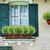 Fiori decorativi Piante da esterno che non richiedono manutenzione Rami di felci artificiali realistici per decorazioni da giardino per interni Set di 10 resistenti ai raggi UV