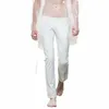 men's Ultra Low Waist White Casual Leggings Trendy Men's Fi Large Size Versatile Trend Dance Slim Tapered Pants U6i2#
