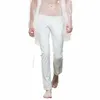 Mäns Ultra Low midja White Casual Leggings Trendy Men's Fi Stor storlek mångsidig trend Dance Slim avsmalnande byxor U6I2#