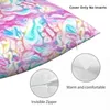 Pillow Crayon Art Effect Square Pillowcase Polyester Cover Velvet Zip Decorative Comfort Throw For Home Bedroom