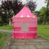 Tende pieghevoli per bambini Castle portatile Castle portatile per bambini Pink Blue Play House Toys Birthday Christmas Outdoor Gifts Decor 240313