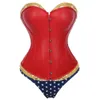 Kobiety seksowne sztuczna skóra Overbust Corset Bustier Top Waist Cincher Body Shaper Zespół gorsetów Bierzenia bielizna plus size Korsett 2205245731192