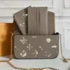 Kvinnor Designer axelväska Lady Leather Crossbody Purse Messenger väskor blommor högkvalitativa väskor P3