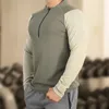 Мужские футболки высокого качества, весенне-осенние рубашки поло с длинными рукавами, модная повседневная спортивная футболка с круглым вырезом для фитнеса и бега
