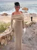 Tossy malha oco fora do ombro maxi vestido feminino cobrir solto manga longa férias praia vestido de festa feminino vestido de malha 240323