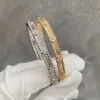 Alta qualidade platina diamante caleidoscópio quatro folhas van trevo pulseira senhora pulseira marca designer cleef ouro