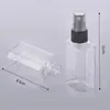 Bottiglie di stoccaggio 2 pz 80 ml Vuote Riutilizzabili PET Trasparente Pompa Tubo Da Viaggio Portatile Contenitore Cosmetico Liquido Profumo Atomizzatore Strumento di Bellezza