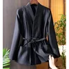 Damesjassen Elegante Geregen Mode Blazer 2023 In Bovenkleding V-hals Lange Mouw Zak Koreaanse Versie Korte Top Mujer Drop Delivery Othao