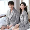 warm Bathrobe Women Robe Home Lounge Gown Men Plush Coral Thick Winter Fleece Sleepwear Nightgown Nightwear Lovers Couple Y1MK#