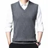 Männer Verdickte Casual Pullover Tank Top Herbst und Winter Warme männer Weste R3lo #