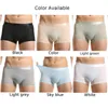 Sous-vêtements sexy hommes glace soie solide sous-vêtements transparents shorts culottes d'été boxeurs slips respirant hommes boxeur