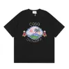 Męskie designerskie t-shirt swobodne koszulki Casablanca Summer New Tennis Club Print Street Mens i damskie luźne, czyste bawełniane koszulki z krótkim rękawem Bu8e