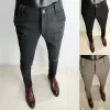 2023 hiver laine hommes pantalons épaissir garder au chaud Pantales Hombre solide décontracté formel pantalon Dr Slim costume pantalon hommes vêtements i5H7 #