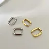 Hoop Huggie Fashionable gold geometric U-ring earrings suitable for women punk hip-hop metal round earrings party jewelry 2023 240326