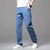 2024 Summer Classic 100% Cott Jeans da uomo sottili pantaloni larghi in denim dritto blu Busin pantaloni da papà uomo di grandi dimensioni 35 40 42 f3rg #