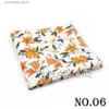 Handkerchiefs Bandanas Durag Elegant Flower Handle 100 Cotton Pocket Square 23cm Beige Pink Mens Wedding Party Daily Hanky Gift Set Tie Accessories Y240326