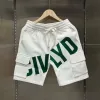 Summer Men's Casual Shorts Koreańskie wysokiej jakości zielone szorty Twill List Haftowane Spodnie sportowe Fi Męskie Ubranie 2023 S1YO#
