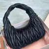 Mui Mui Bags Designer Bag Сумка роскошная пляжная сумка для женщин Формальная вечерняя сумка сплошная плиссированная алмазная решетка бродяга пакеты сцепление мешко