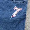 JNCO Shorts Y2K Pants Harajuku Hip Hop Graphic Retro Blue Baggy Denim Gym Shorts Mens Womens New High midje Basketball Short W6Vk#