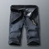 män denim jeans kort tunn ny cool cool design sommarbyxor kort elastiska smala dagliga högkvalitativa byxor t11n#