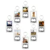 Openers 5/10Pcs Acrylic Photo Picture Keychains Bottle Opener Blank Key Rings Opener Function Custom Personalised Insert Photo Keyring