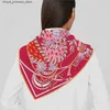 Foulards 90cm Nouveau Hot Fox Imprimer Twill Soie Écharpe Châle Carré Femmes Hijab Bandana Foulard Foulard Tête Sjaal Crème Solaire Foulards Q240326