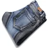 Aboorun-Pantales Vaqueros de Retales Para Hombre, Ropa de Calle Informal Y Recta, Color Negro Y Azul, R2356 U6P9#