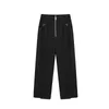 2023 Autumn Korean Style Justerbar Foot G Design Pants Men Casual Loose Wide Leg Zipper Pants for Men Trousera, Size M-XL D5EF#