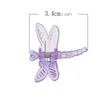 Doreenbeads detaliczne plastikowe fryzury klipsy Dragonfly mieszany biały kwiat imitacja Pearl for Kid Biżuteria 240311