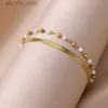 Fußkettchen Damen Sommer Strand Accessoires Edelstahl Imitation Perlenkette Halskette Gold Bein ArmbandC24326