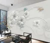 Fonds d'écran personnalisés Po Papier peint Bijoux Fleurs Toile de fond Peinture murale pour salon TV Canapé Décor à la maison Papier mural 3 D