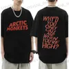 Men's T-Shirts Men Women T-shirt Arctic Monkeys Rock Band T Shirt Male Hip Hop Tshirt Clothes Manga Short Slve T Strtwear Y2k Trend Tops T240325