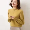 Women Sweters Modna wysokiej klasy kaszmirowa wełniana wełniana SWEATER O-NECK DŁUGA SLEEVED SLIVED 21 FRSEUCAG Zimowa kropla dostarcza OTUF9