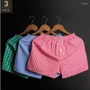 Underpants 3-Pack Men Male Pajamas Shorts Mens Boxers Short Panties Under Wear Sleeping Pants Multipack Cotton Bottoms