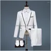 Herrenanzüge Blazer Herren Maßgeschneiderte Bräutigam Hochzeitskleid Blazer Hosen Business High-End Klassische Hosen Sa07-59599 Drop Delivery A Dhuvg