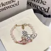 Viviennes Viviane Westwood Jewelry Bracelet Women High Quality Roxanne Pearl Baking Powder Paint Pentagram Saturn Bracelet High Version