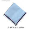 Handkerchiefs Fashionable Pocket Handle Gents Checked Hankies 17x17 inch Large Bandage High Absorbent Pocket Towel Y240326