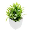 Flores decorativas em vaso artificial planta desktop falso bonsai ornamento