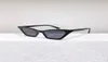 Kleine Cat Eye-zonnebril Zwart Donkergrijs Lens Damesmode Zonnebril Wrap Zonneschermen UV-bril met doos3867494