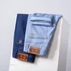 Shan BAO Heren Klassieke Denim Broek 2023 Nieuwe Dunne Losse Fi Casual Rechte Stretch Jeans Hoge Kwaliteit Cott Vintage broek L5HC #
