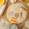 Conjunto de cortador de ravioli doméstico, prensa de macarrão, kit de fixação de cozinha, ferramenta de molde para ravioli, conjunto de roda de pastelaria, molde de bolo 0326