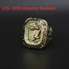 1994 1995 Rockets National Callball Champions Ring مع Wooden Box Convenir Men Fan Brithday Gift 2024 Hip Hop Sport Punk