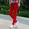 卸売2021韓国fiカジュアルショーティーンエイジャーのための薄いスキニージーンズの男性の赤い服ペンシルズボンのズボンメンズクラシックパンツf4da＃