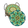 Stitch RUOPOTY 6pc/sets Diamond Painting Coasters Kits with Holder Mandala Diamond Art Kits For Adults Kids Home Decors