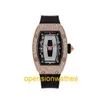 Montre de sport suisse Richardmills Montres automatiques mécaniques de luxe Richardmills pour femme en or rose Onyx Snow Diamond Set Rm07-01 HBWU