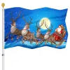 Acessórios Santa Cláusula Elk Bandeira Bem-vindo Casa Feriado Latão Grommet Inverno Natal Jardim Bandeiras Decorações Interior e Exterior Mulheres Crianças