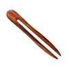 Hårklämmor Barrettes Kinesisk stil Pin Sandalwood Sticks Långvarig trä Enkel huvudbonad för födelsedag Thanksgiving Day Gift Drop Deliv OT6Q