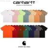 Designer Carharttt T-shirt Carharrt Classic Small Label Broidered Pocket Round Nou à manches courtes et Womeirt